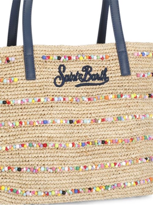 Borsa donna MC2 Saint Barth Raffia City Mid naturale con perline multicolor MC2 SAINT BARTH | RAFFIA city mid00357L